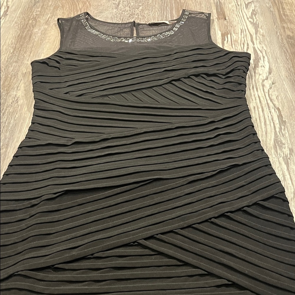 Calvin Klein Elegant Black Sleeveless Dress Size 12